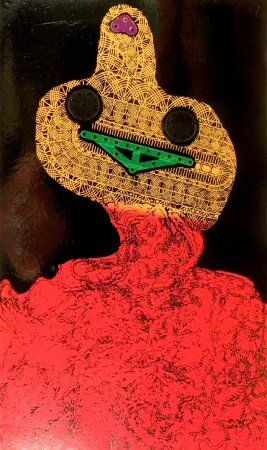 エッチング Baj - Femme en fleurs