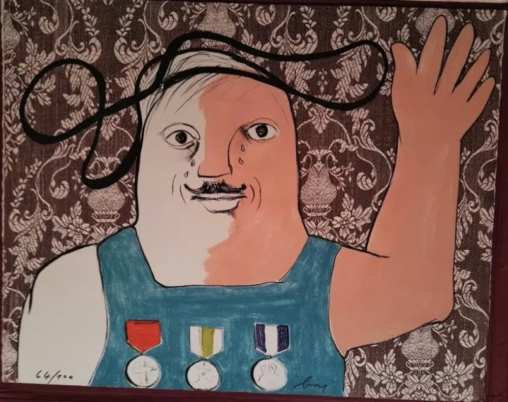 リトグラフ Baj - Larmes de Généraux