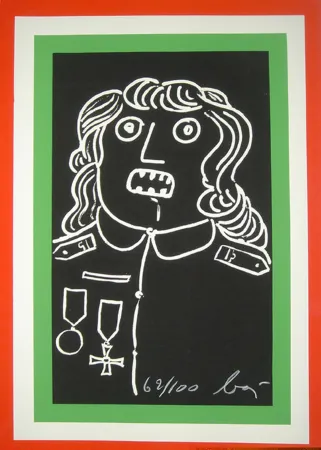 多数の Baj - Manifesto per la mostra Enrico Baj, Palazzo dei Diamanti, Ferrara