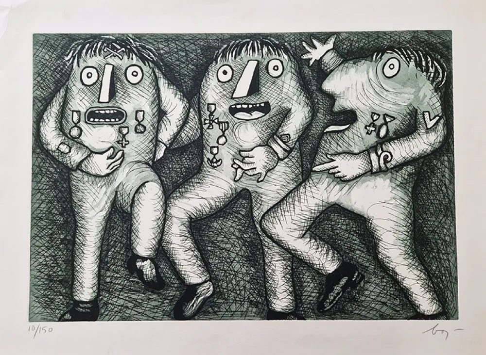 エッチング Baj - Nixon parade III