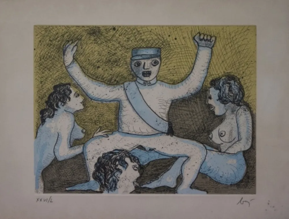 リトグラフ Baj - Senza titolo