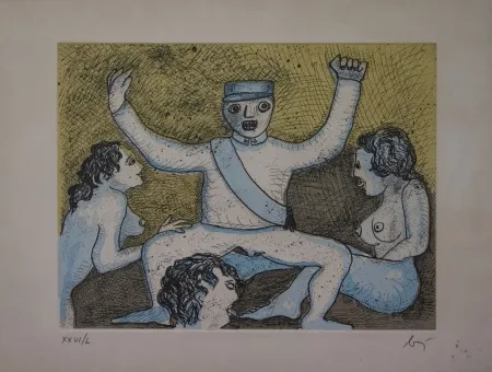 リトグラフ Baj - Senza titolo