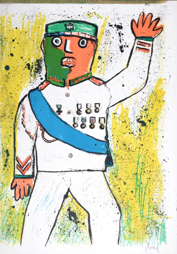 リトグラフ Baj - Universe in Man, 1964 (Hand-signed)