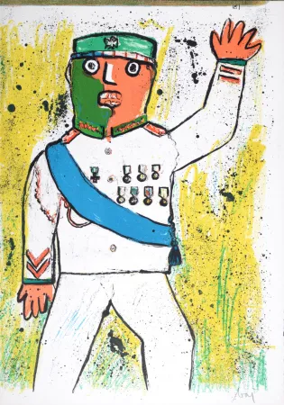 リトグラフ Baj - Universe in Man, 1964 (Hand-signed)