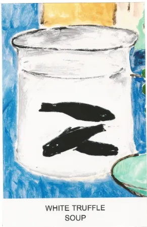 シルクスクリーン Baldessari - Eight Soups: White truffle soup