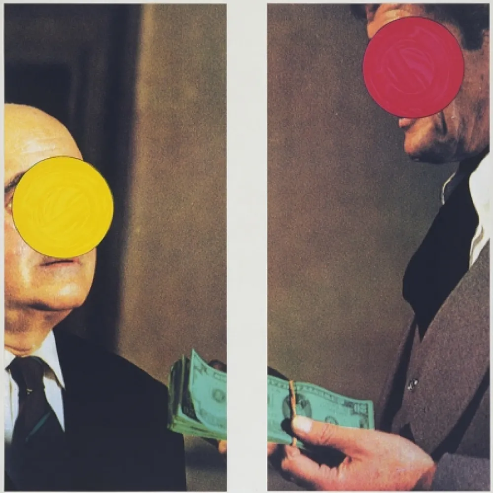シルクスクリーン Baldessari -  Money with Space Between