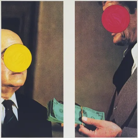 シルクスクリーン Baldessari -  Money with Space Between