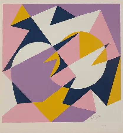 シルクスクリーン Balla - Velocita + Forme Rumore