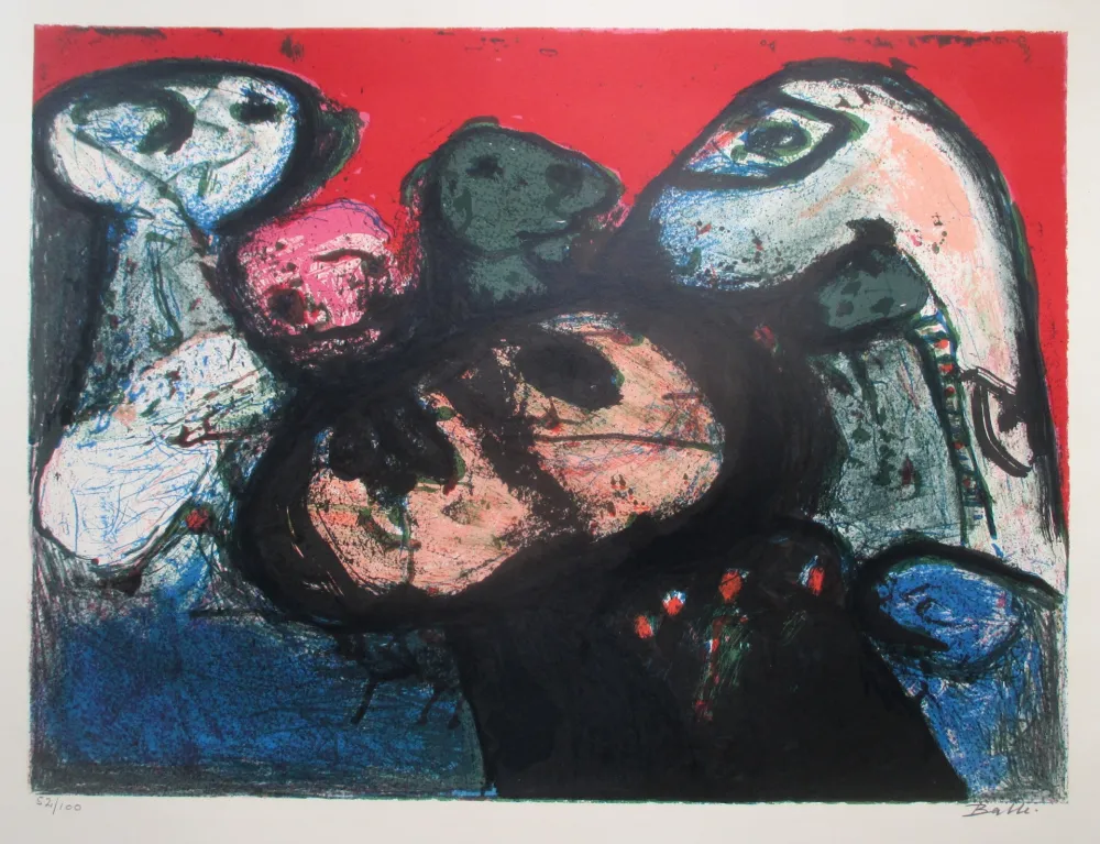 リトグラフ Balle - Composition