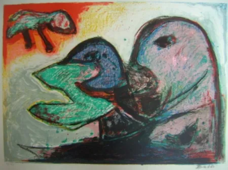 リトグラフ Balle - Ved Saturn - At Saturn