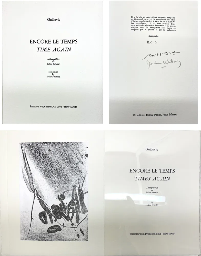 挿絵入り本 Baltazar - Guillevic : ENCORE LE TEMPS / TIME AGAIN