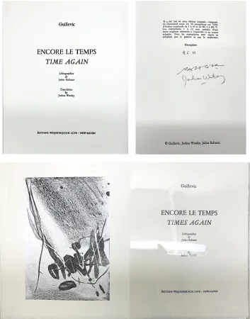 挿絵入り本 Baltazar - Guillevic : ENCORE LE TEMPS / TIME AGAIN