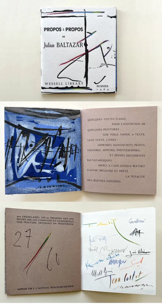モノタイプ Baltazar - PROPOS à PROPOS de Julius BALTAZAR (Avec une peinture originale sur toile‎)