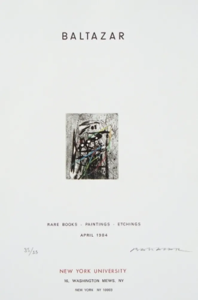 エッチング Baltazar - Sans titre