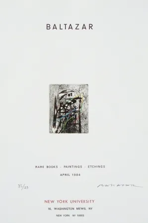エッチング Baltazar - Sans titre
