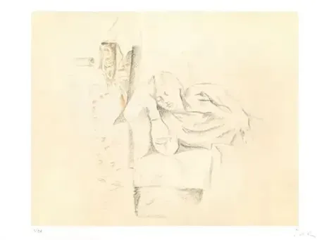 リトグラフ Balthus - Jeune fille endormie 