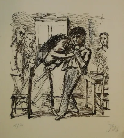 リトグラフ Balthus - Les hauts de hurlevent