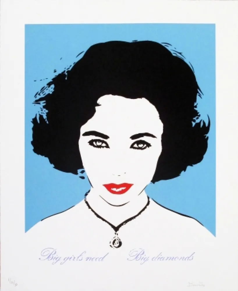 シルクスクリーン Bambi - Liz Taylor (Light Blue)