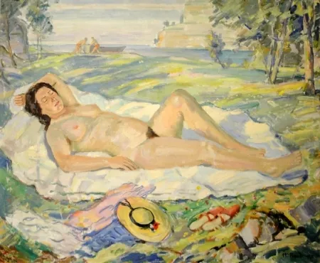 技術的なありません Bandi - (Liegender Akt in südlicher Landschaft)