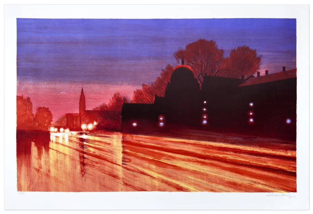 リトグラフ Bang -  Forfatningens første dag 