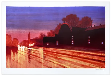 リトグラフ Bang -  Forfatningens første dag 