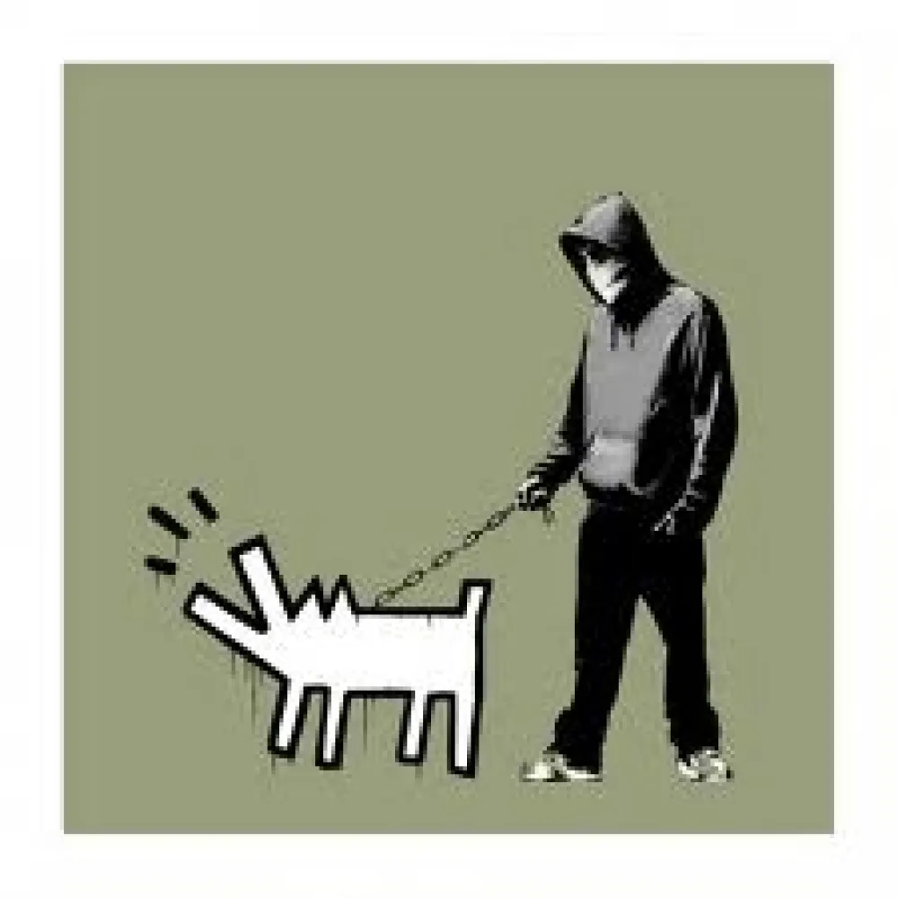 シルクスクリーン Banksy - Choose Your Weapon - Olive