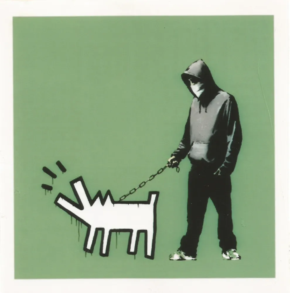 シルクスクリーン Banksy - Choose your weapon - Slate