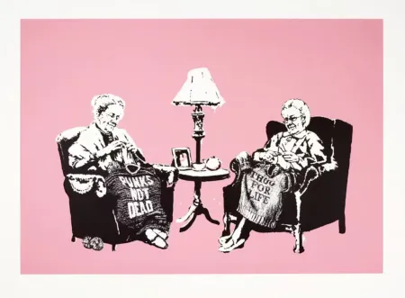 シルクスクリーン Banksy - Grannies (Unsigned)