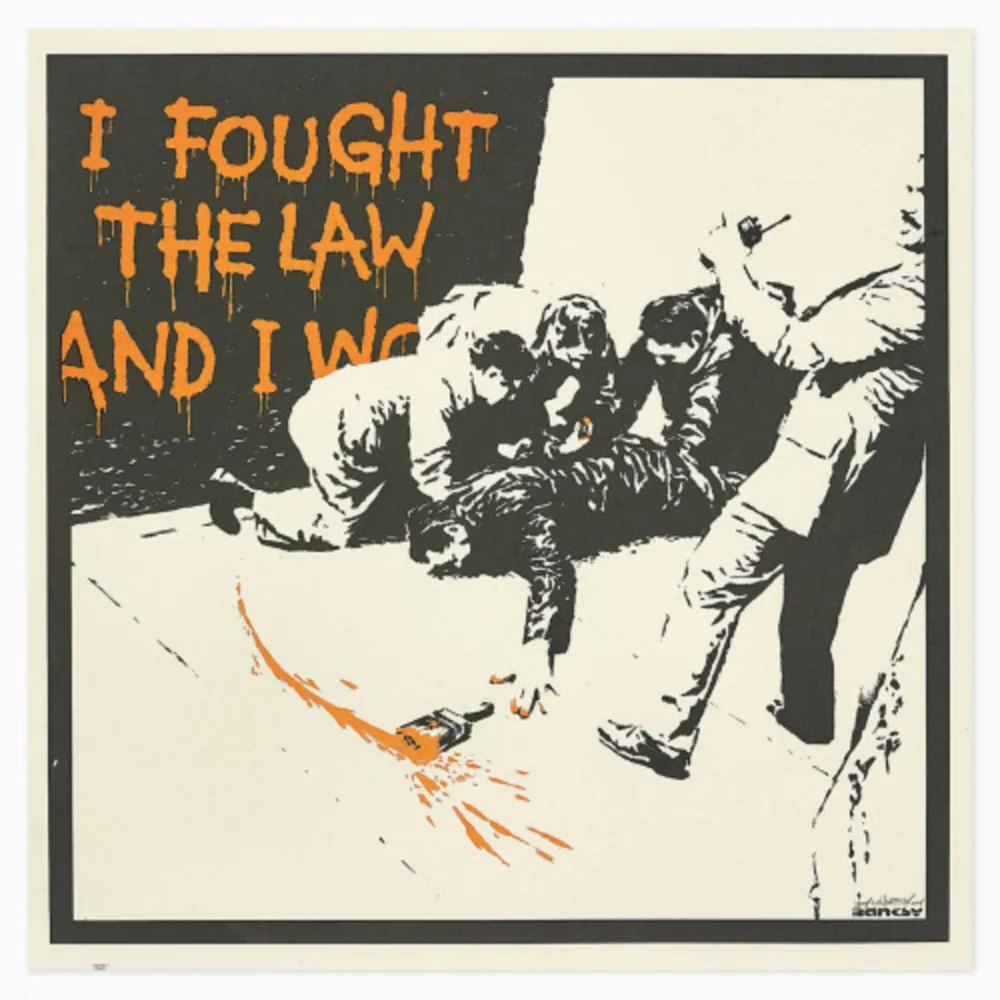 シルクスクリーン Banksy - I Fought The Law, 2004