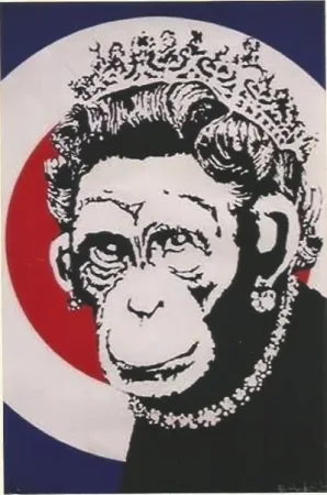 シルクスクリーン Banksy - Monkey Queen