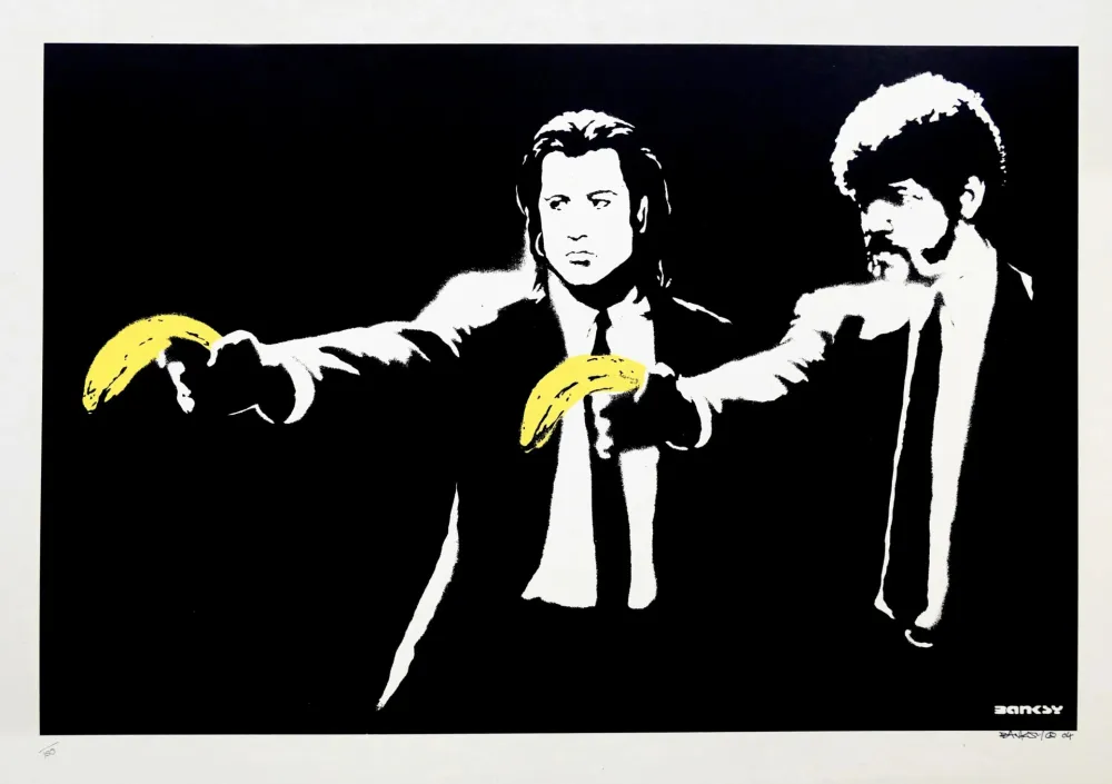 シルクスクリーン Banksy - Pulp Fiction (unsigned)