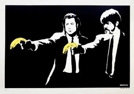 シルクスクリーン Banksy - Pulp Fiction (unsigned)