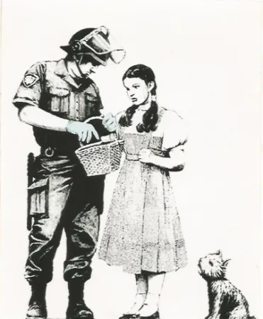 シルクスクリーン Banksy - Stop and search