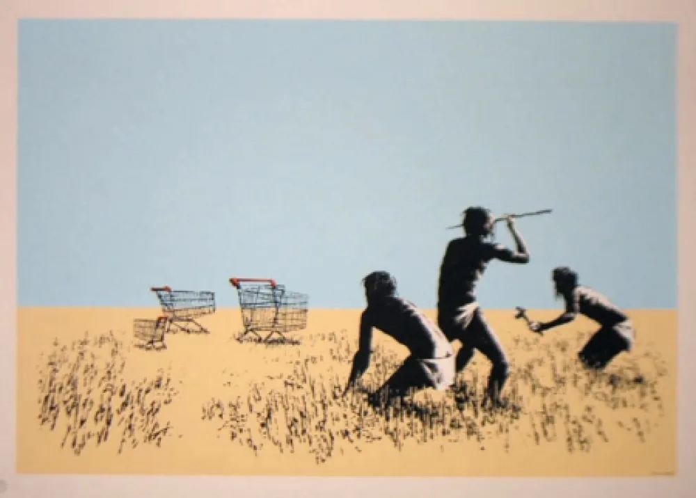 シルクスクリーン Banksy - Trolley Hunters - Trolleys 