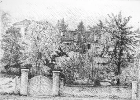 エッチング Barbisan - Paesaggio trevigiano