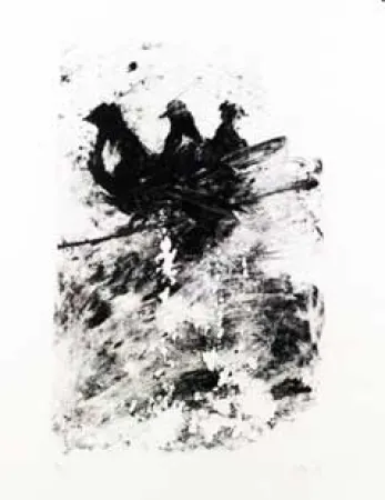 リトグラフ Barcelo - Les pigeons