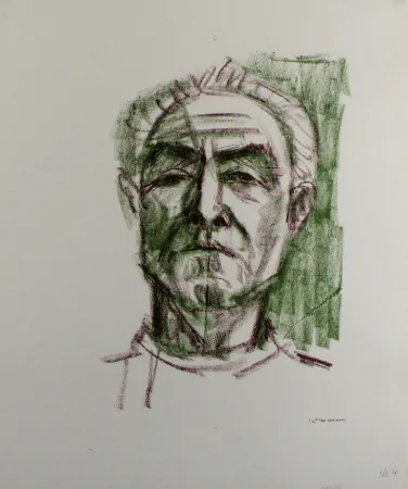 リトグラフ Bargheer - Selbstbildnis