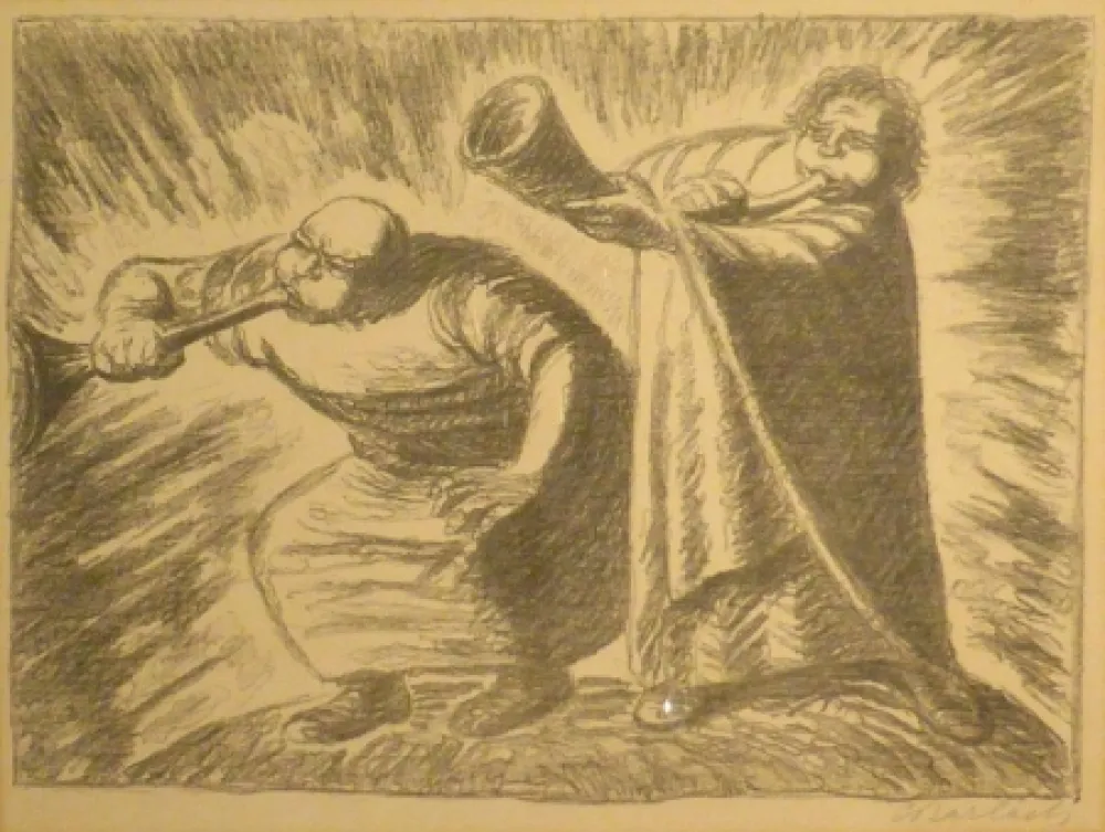 リトグラフ Barlach - Der neue Tag