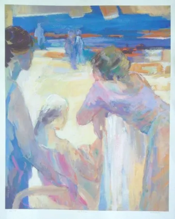 リトグラフ Baroni - La plage