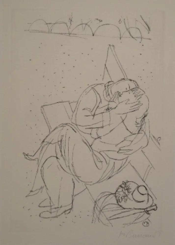 エッチング Barraud - Les Amoureux