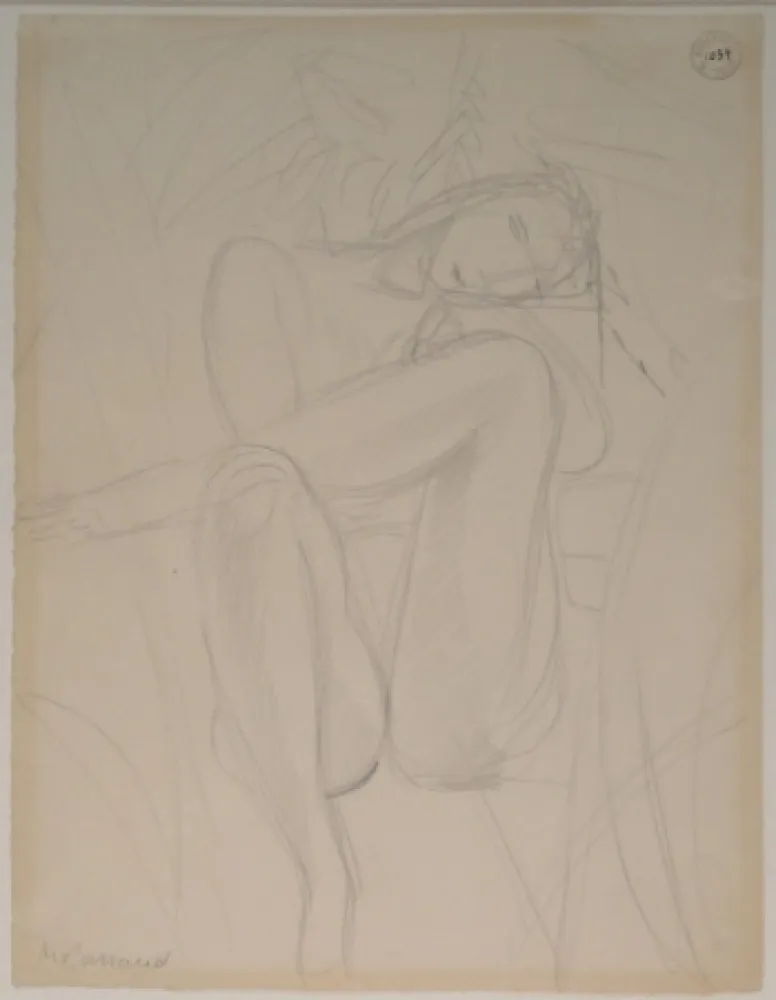 技術的なありません Barraud - Sitzender weiblicher Akt