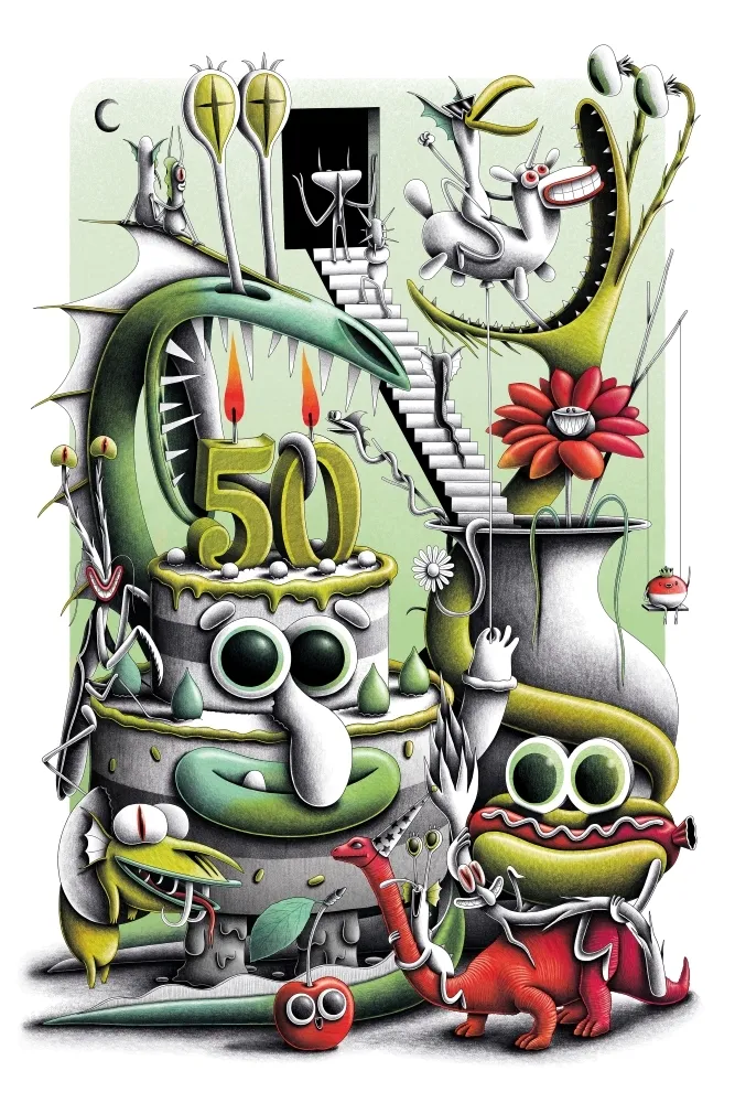 デジタル版画 Barrome Forgues - 50 ans