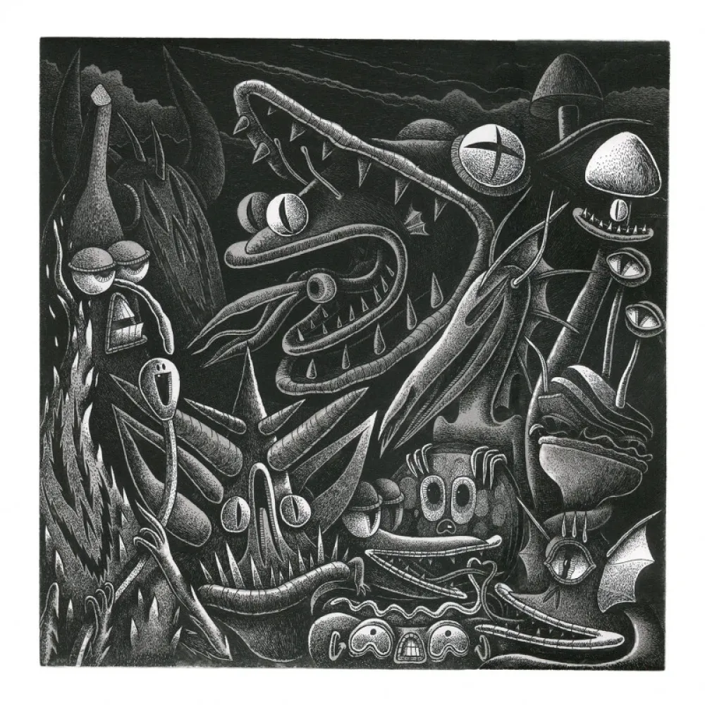 彫版 Barrome Forgues - LE SERPENT DES SABLES S'EST TROMPE DE FILM 