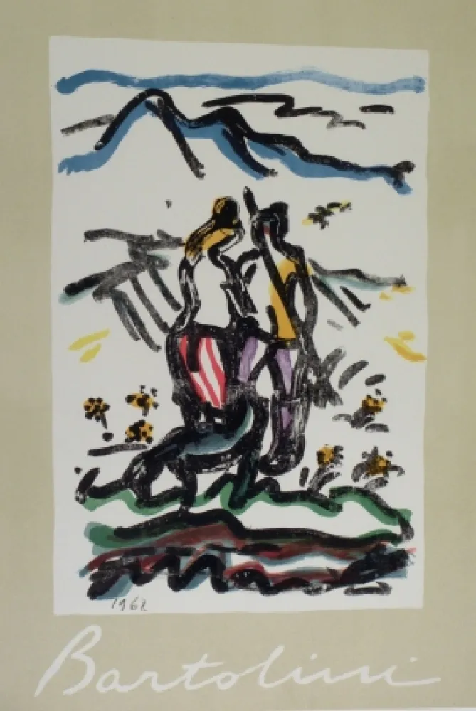 リトグラフ Bartolini - Cacciatore felice