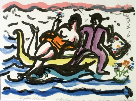 リトグラフ Bartolini - Il pittore galante