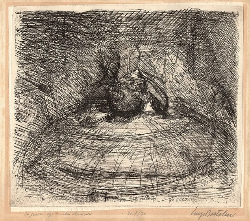 エッチング Bartolini - LA GUERRA (SCARABEI STERCORARI)