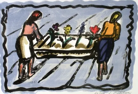 リトグラフ Bartolini - Le fioraie