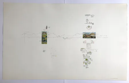 シルクスクリーン Baruchello - Sans titre (Rosengarten Ice Cream Sundae)