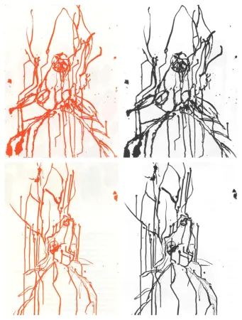 エッチングと　アクチアント Baselitz - Hirsche (set of 4)