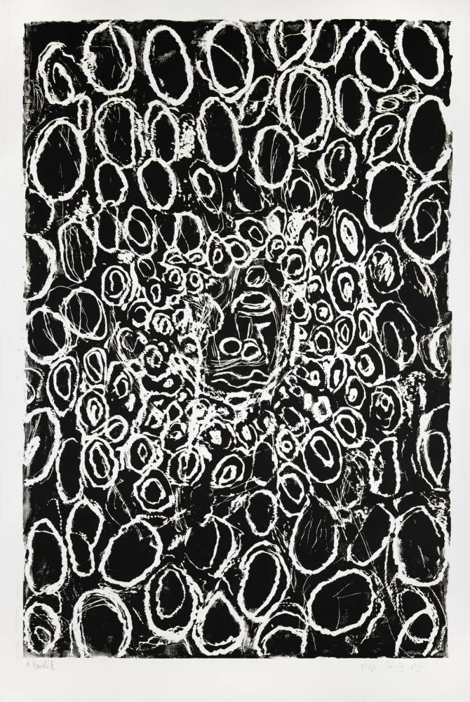 木版 Baselitz - Kopfe